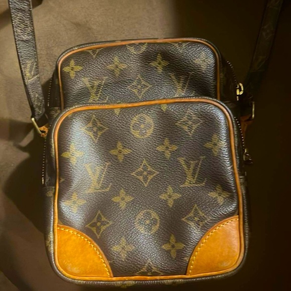 LOUIS VUITTON Crossbody Shoulder Bag Monogram Danube Canvas Brown - Picture 2 of 3